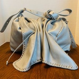 Carlos Fachi handmade silver leather Butterfly bag